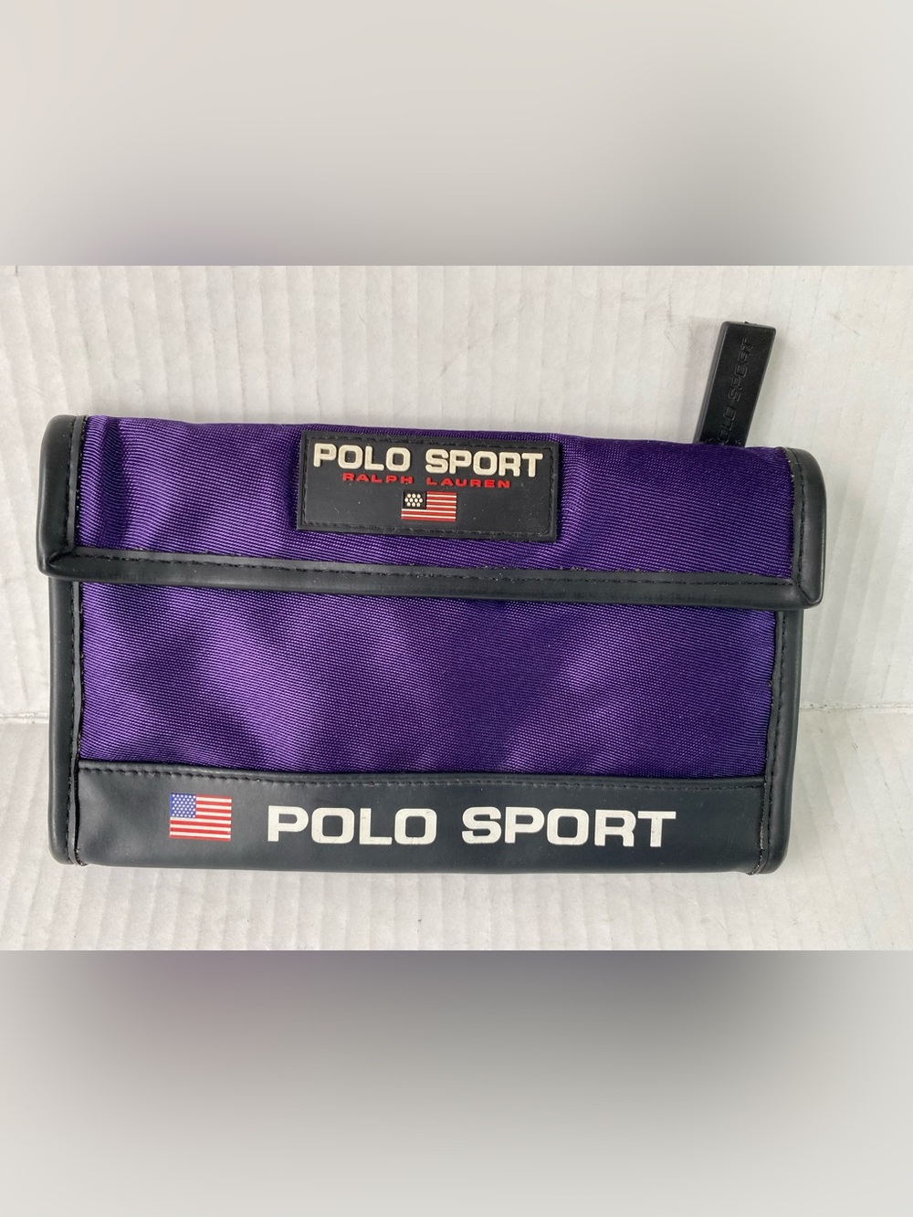 Vintage Polo Sport Ralph Lauren Purple Nylon Wallet 90s Y2K Streetwear - Picture 4 of 6